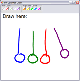 Screenshot of the user study drawing surface