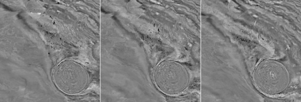 Slices of a 3D seismic volume