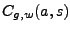 $ C_{g,w}(a,s)$