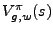 $ V^{\pi}_{g,w}(s)$