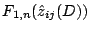 $F_{1,n}({\hat{z}_{ij}(D)})$